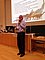Public evening lecture – Michael Benton answering questions (Photo M. Wagreich)